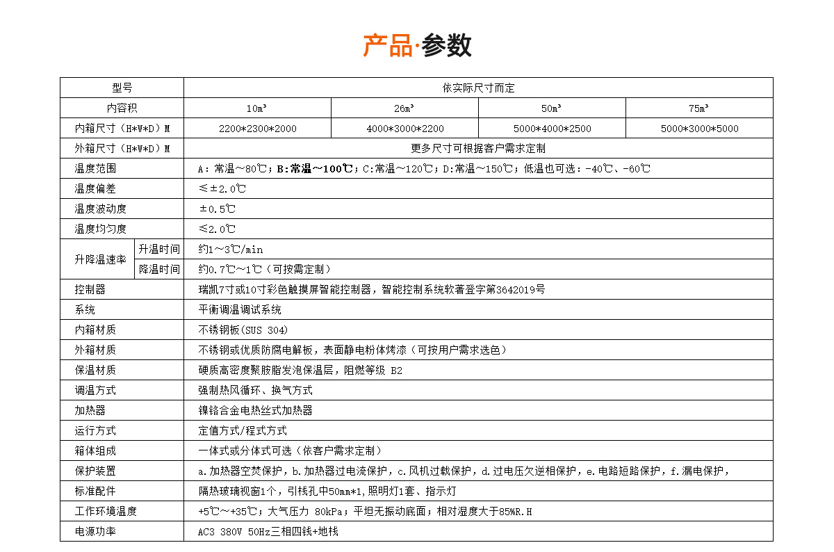 抽屜式老化房規格參數